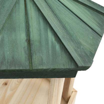 Standing Bird Feeder Solid Firwood 33x110 cm