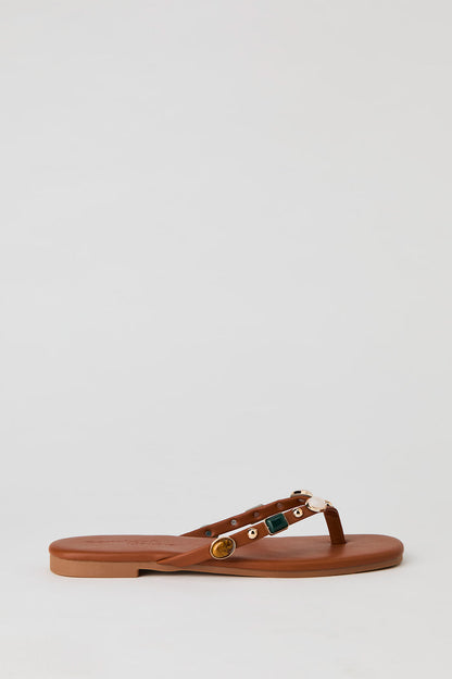 Stone Bead Thong Sandal