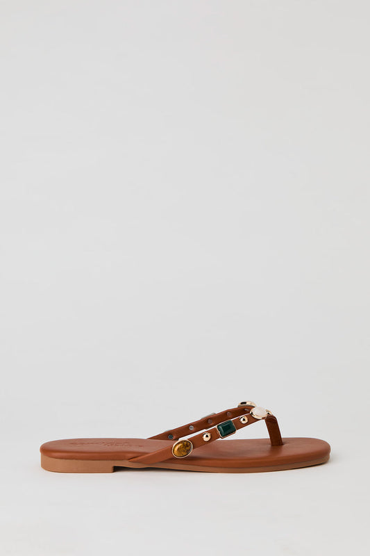 Stone Bead Thong Sandal