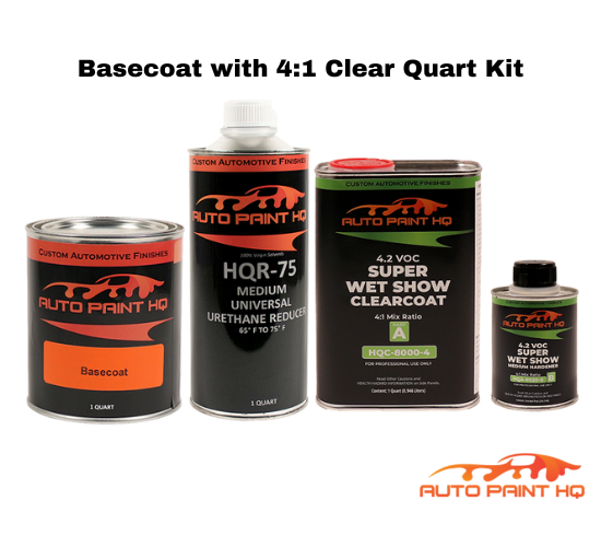 Subaru 13V Sonic Yellow Basecoat Clearcoat Quart Complete Paint Kit