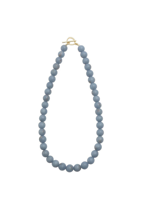 Sun Ray Necklace Angelite Gold 10mm