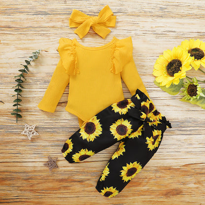SUNFLOWER Yellow Outfit with Headband