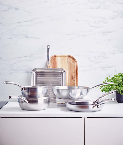 Superior Tri-Ply koekenpan zilver collectie