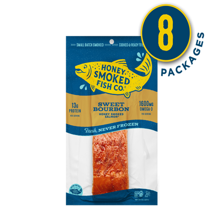 Sweet Bourbon Salmon — Eight Packages of 8oz Fillets