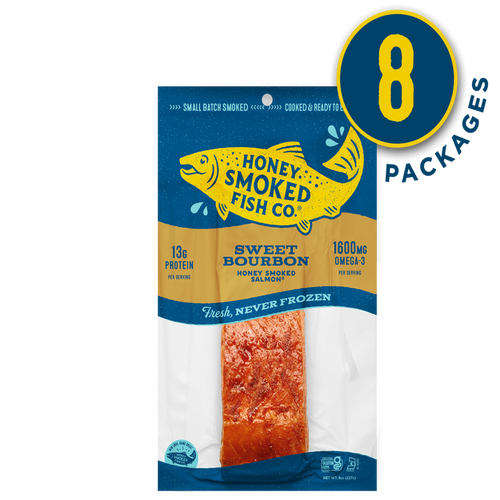 Sweet Bourbon Salmon — Eight Packages of 8oz Fillets