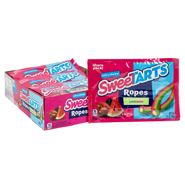 SweeTARTS Watermelon and Berry Rope Candy - 12 Count Bags