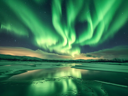 Swirls Of Green Lights