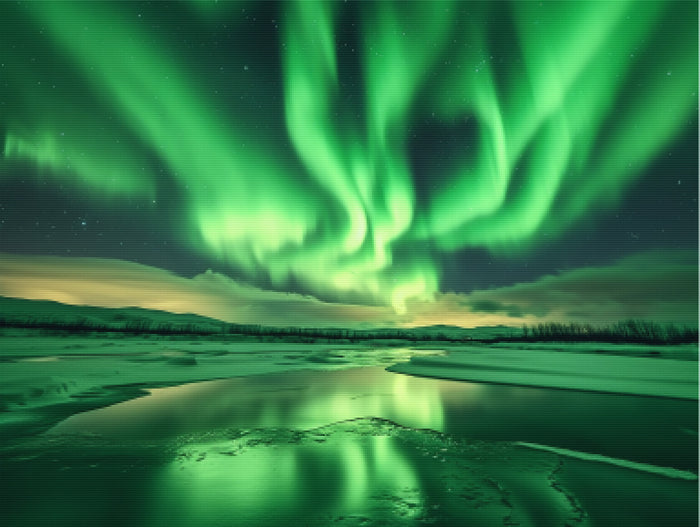 Swirls Of Green Lights