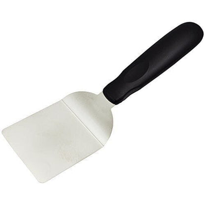 Tablecraft  8.75 inch Stainless Steel Pizza Server with Black Handle Make it easy to serve fresh, hot pizza with this server. Great to have in the kitchen or on the tables for customers to serve themselves-PS225 Hannah's Variety Store