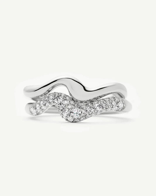 Molten Stacking Ring Set | Sterling Silver Rings Missoma