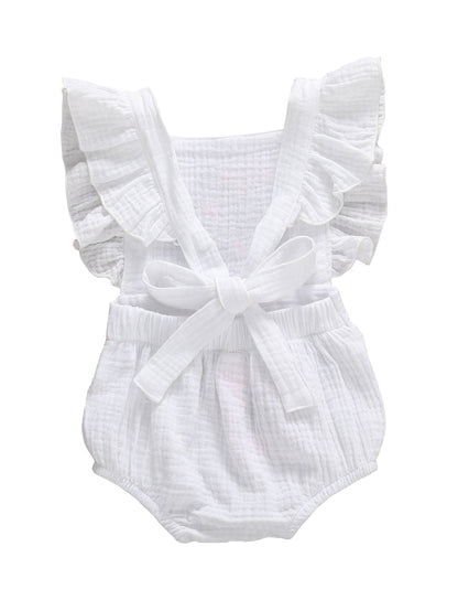 THEA Embroidered Ruffle Romper