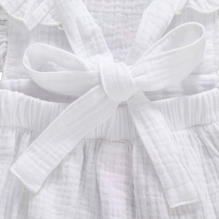 THEA Embroidered Ruffle Romper