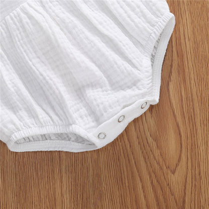 THEA Embroidered Ruffle Romper