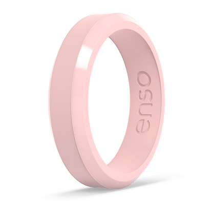 Bevel Thin Silicone Ring - Pink Sand