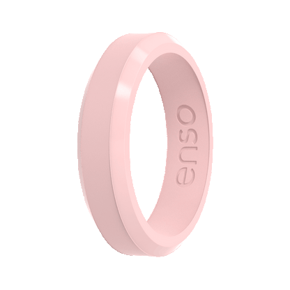 Bevel Thin Silicone Ring - Pink Sand