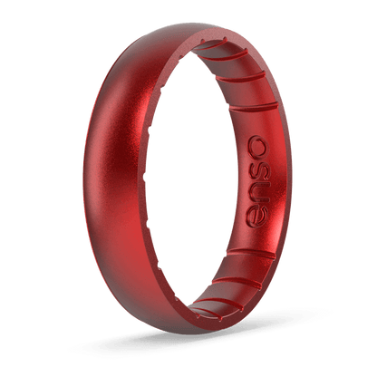 Birthstone Classic Thin Silicone Ring - Ruby