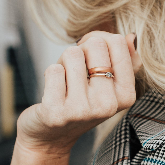 Elements Classic Thin Silicone Ring - Copper