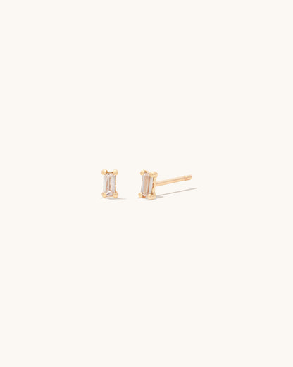 Tiny Baguette Studs
