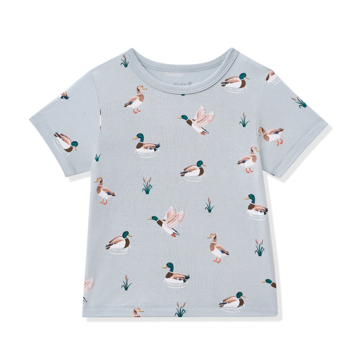 Product photo of the Toddler Basic Tee in Mallard Duck shown on a white surface