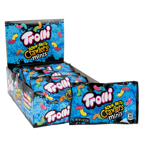 Trolli Mini Sour Brite Crawlers Gummy Candy - 18 Count
