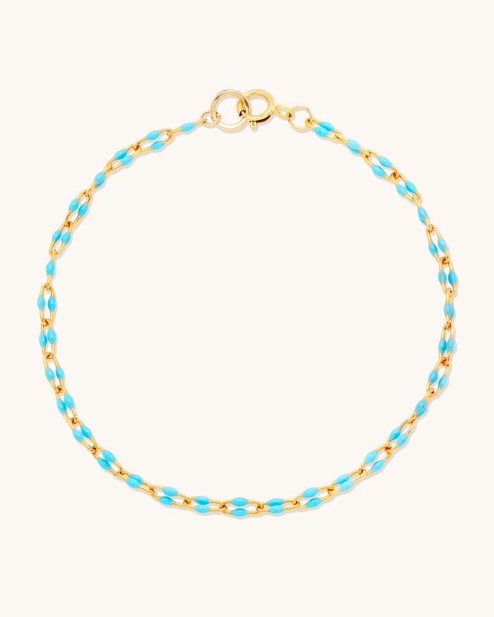 Turquoise U-Link Candy Chain Anklet