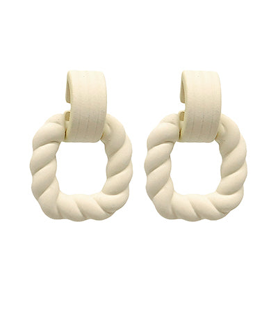 Twisted Link Statement Earrings