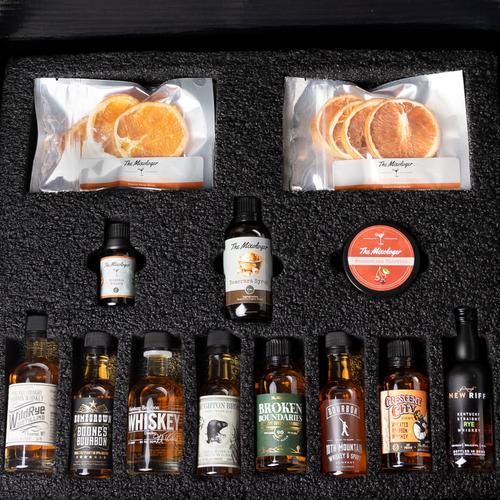 Top Shelf Ultimate Old Fashioned Kit with premium craft spirits and ingredients