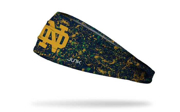 University of Notre Dame: Splatter Navy Big Bang Lite Headband - View 1