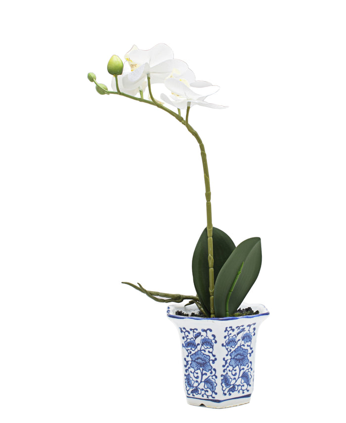 Urban Decor 38cm Real Touch Orchid - White
