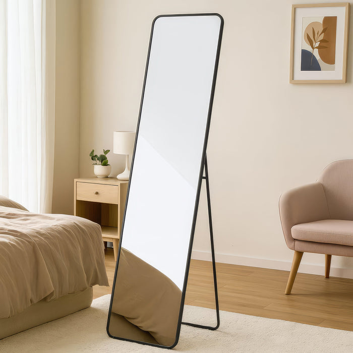 Urban Style Reflections Free Standing Mirror Black | 150cm