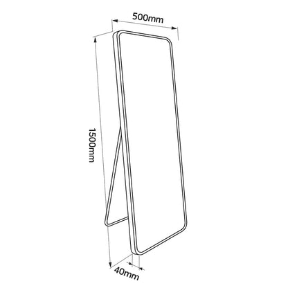 Urban Style Reflections Free Standing Mirror Black | 150cm