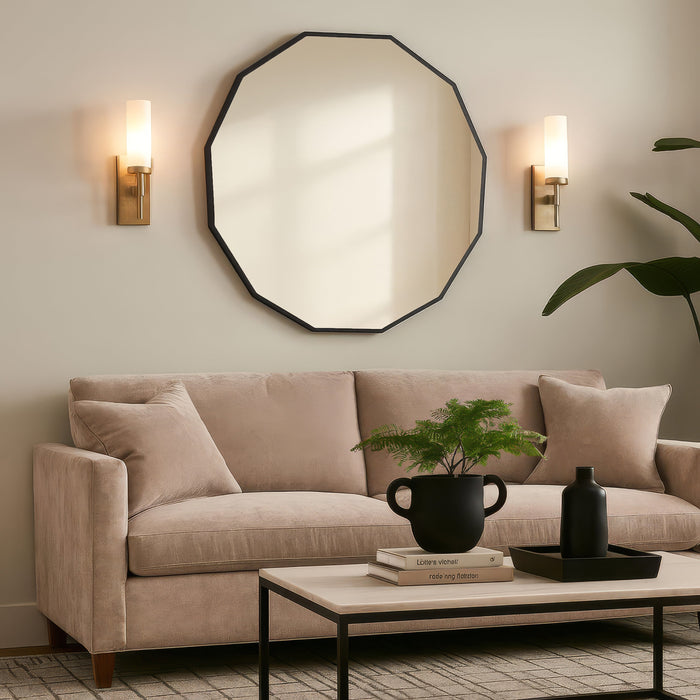 Urban Style Reflections Geometric Mirror Black | 90cm