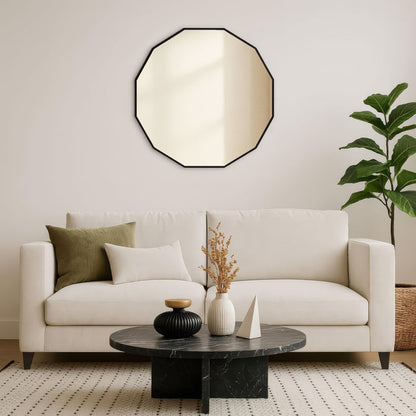 Urban Style Reflections Geometric Mirror Black | 90cm