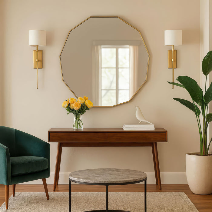 Urban Style Reflections Geometric Mirror Gold | 90cm
