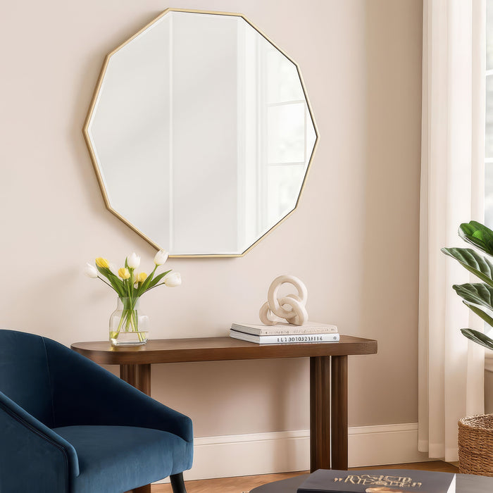 Urban Style Reflections Geometric Mirror Gold | 90cm