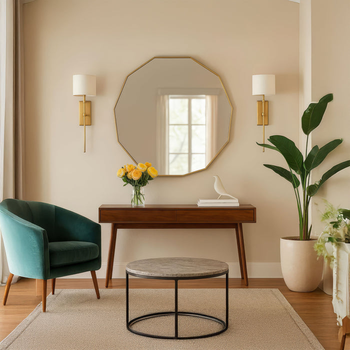 Urban Style Reflections Geometric Mirror Gold | 90cm