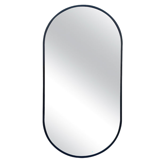 Urban Style Reflections Oval Mirror Black | 120cm