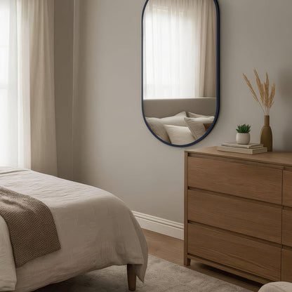 Urban Style Reflections Oval Mirror Black | 120cm