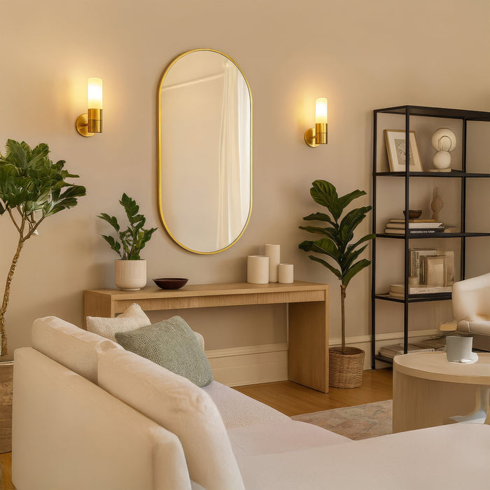Urban Style Reflections Oval Mirror Gold | 120cm
