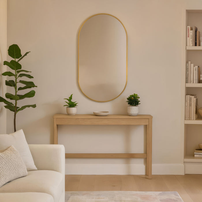 Urban Style Reflections Oval Mirror Gold | 120cm
