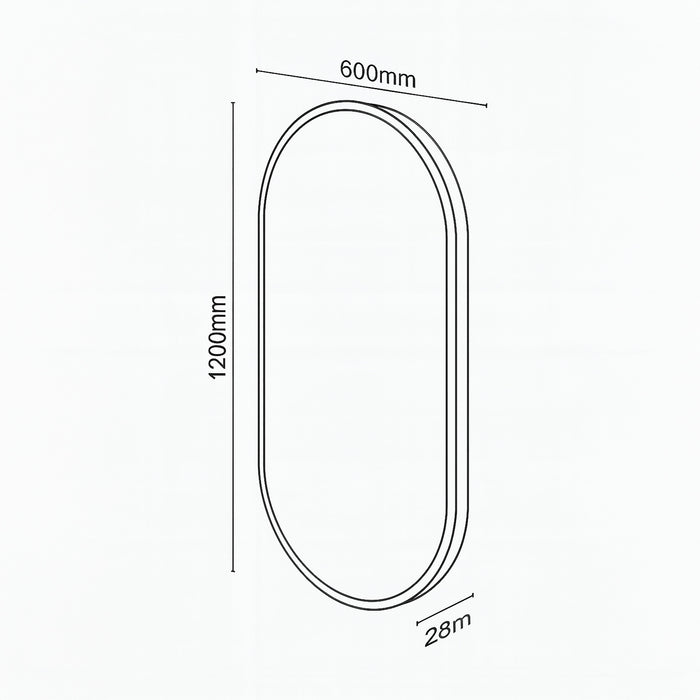 Urban Style Reflections Oval Mirror Gold | 120cm