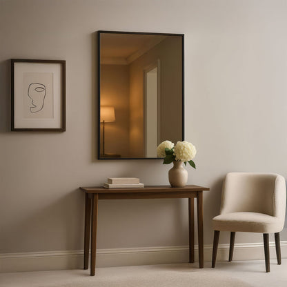 Urban Style Reflections Rectangular Mirror Black | 90cm