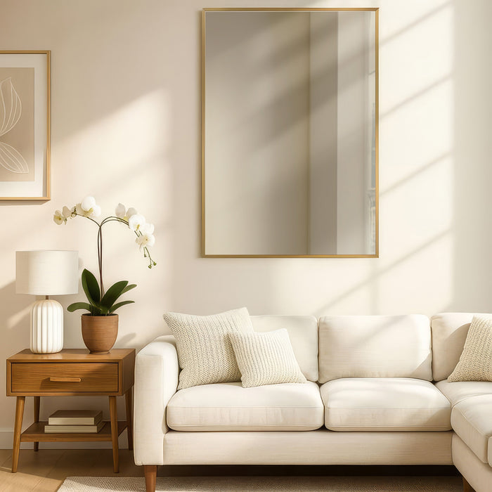 Urban Style Reflections Rectangular Mirror Gold | 90cm