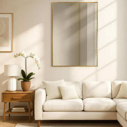 Urban Style Reflections Rectangular Mirror Gold | 90cm