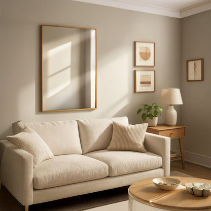 Urban Style Reflections Rectangular Mirror Gold | 90cm