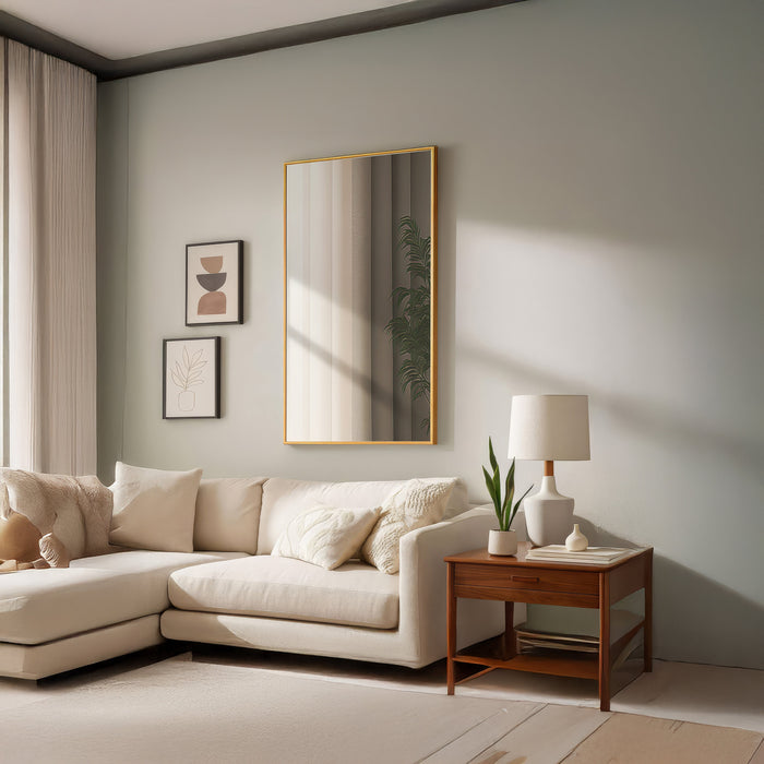 Urban Style Reflections Rectangular Mirror Gold | 90cm