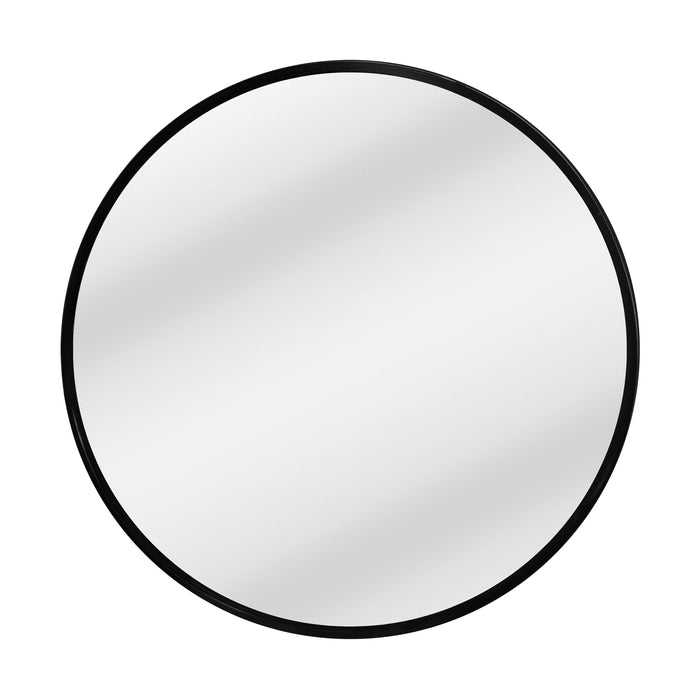 Urban Style Reflections Round Mirror Black | 80cm Diameter