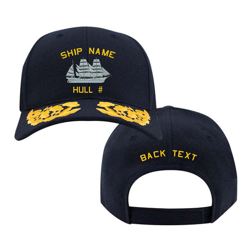 US Navy Custom Ship Cap - Admiral Scrambled Eggs - USCGC Eagle Hats and Caps