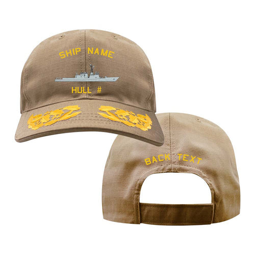 US Navy Custom Ship Cap - Coyote - Admiral Scrambled Eggs - Legend Class Hats and Caps