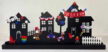 USA Banner w/ Star Magnets S/3 (3.5"w)